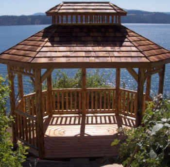 Log Oval Gazebo #9